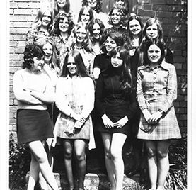 1970s Sixth-Form on Steps